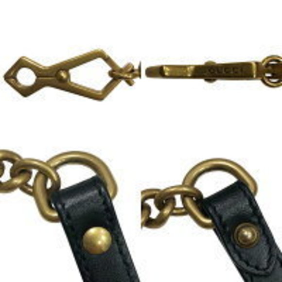 GUCCI DTDIT GG Marmont Mini Top Handle Bag Shoulder Black SA - Picture 9 of 9